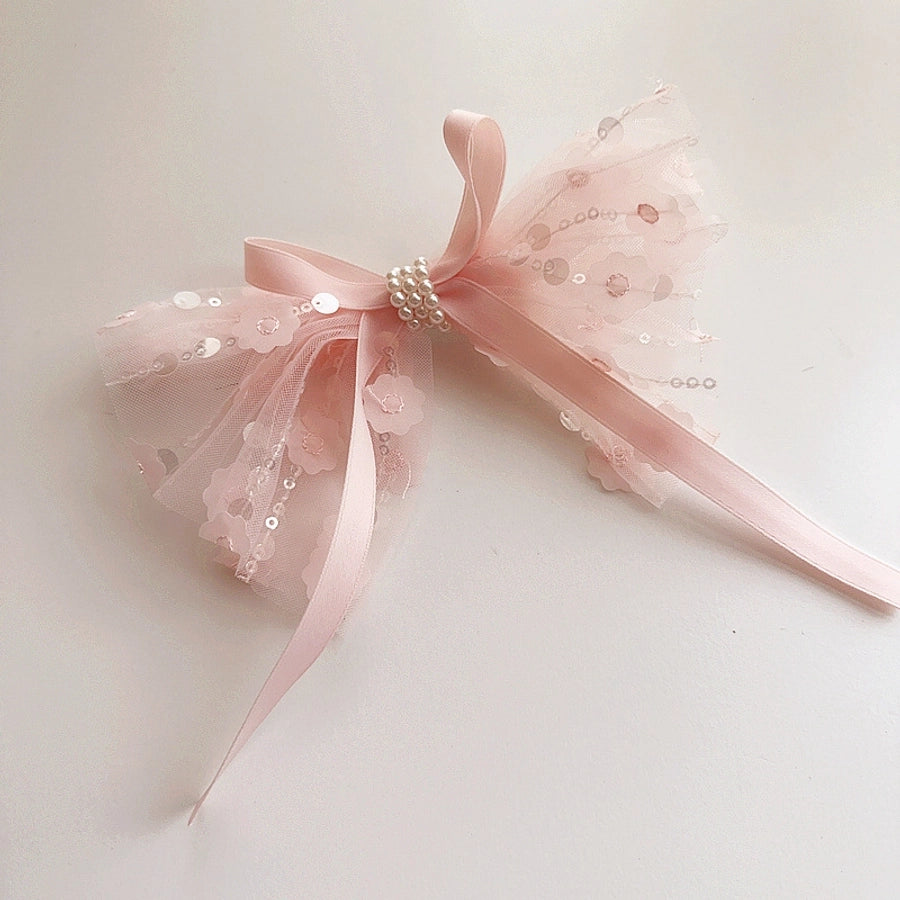Kid'S Princess Bow Knot Cloth Hair Clip