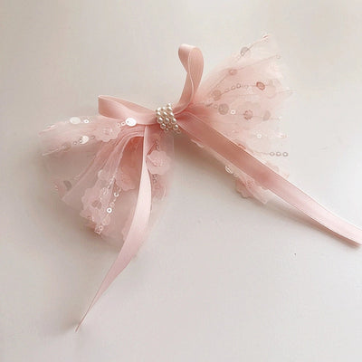 Kid'S Princess Bow Knot Cloth Hair Clip