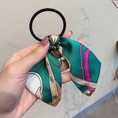 Women's Simple Style Printing Cloth Hair Tie