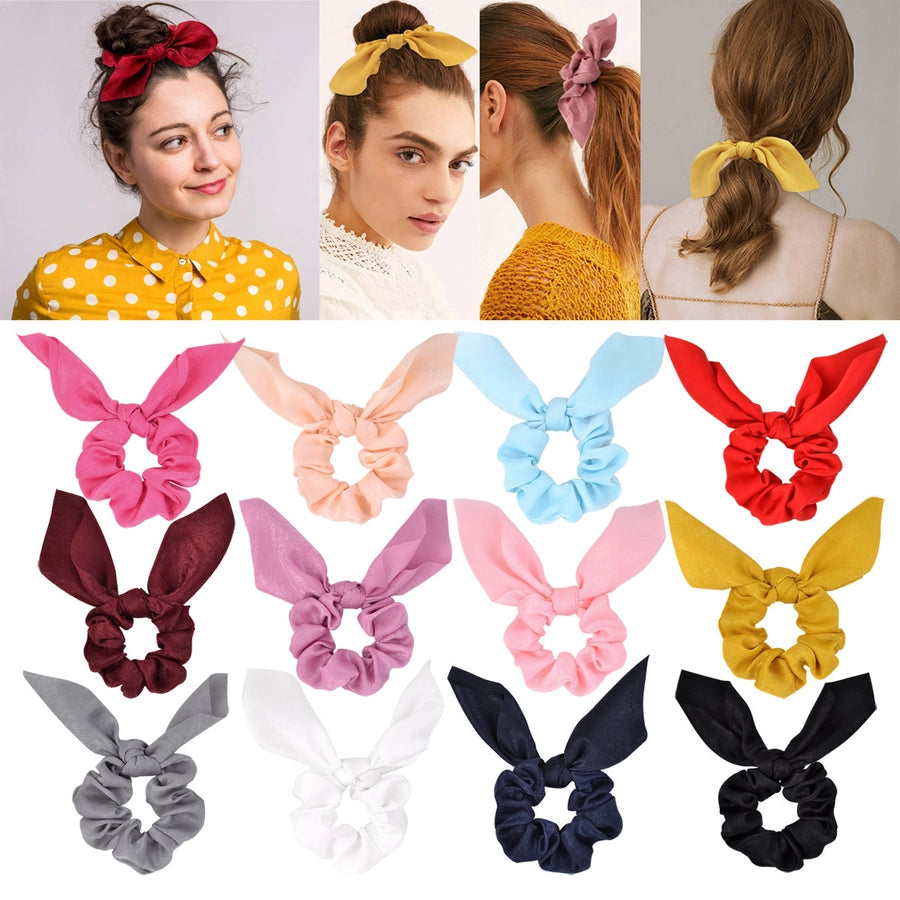elegant basic simple style solid color cloth hair tie