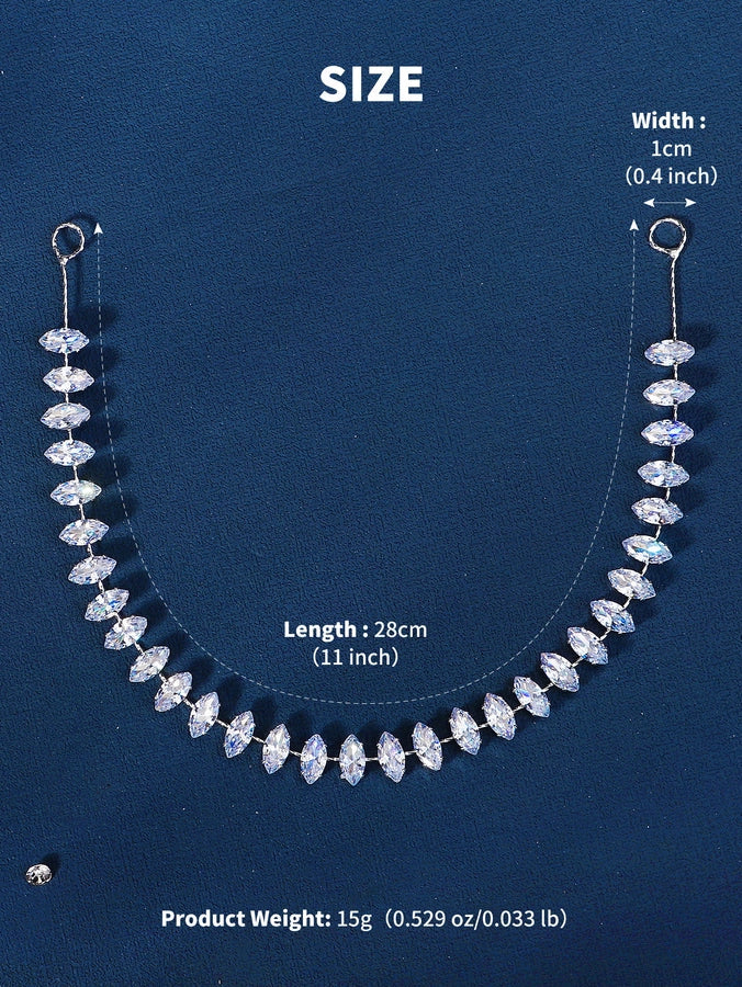 women's simple style leaf alloy plating inlay rhinestones hair band