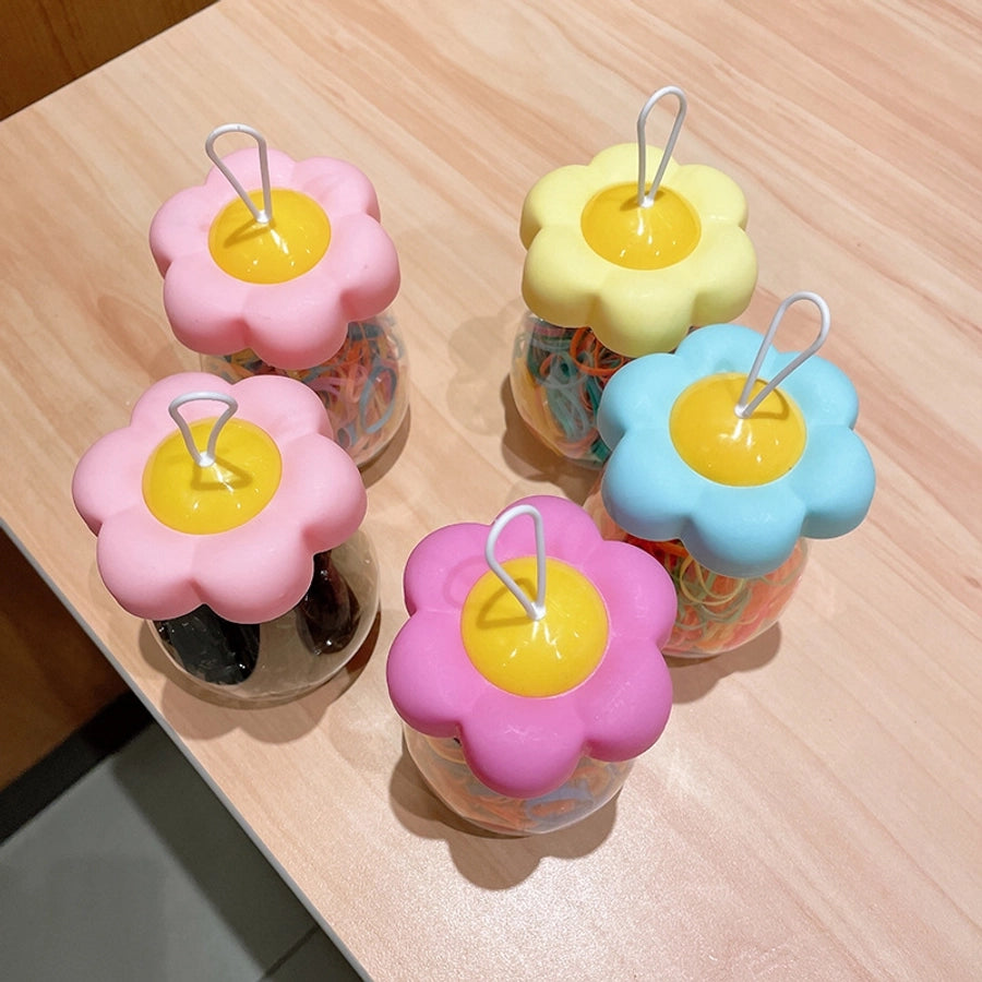 simple style colorful flower plastic polishing rubber band 1 piece