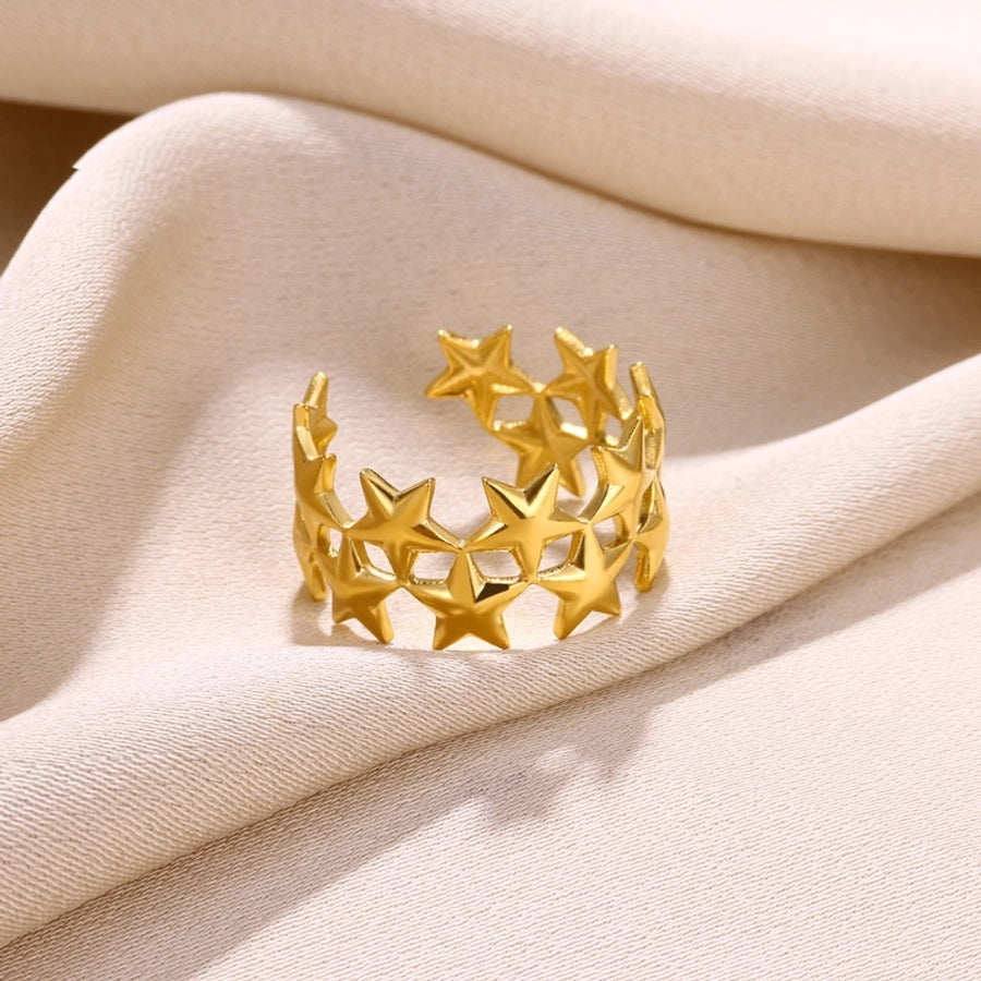 Jewelry Classical Simple Style Star 304 Stainless Steel Stainless Steel Rings