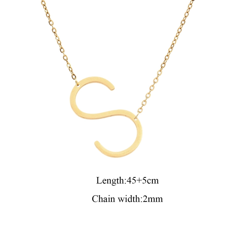 Jewelry Elegant Simple Style Classic Style Letter 201 Stainless Steel 304 Stainless Steel Pendant Necklace