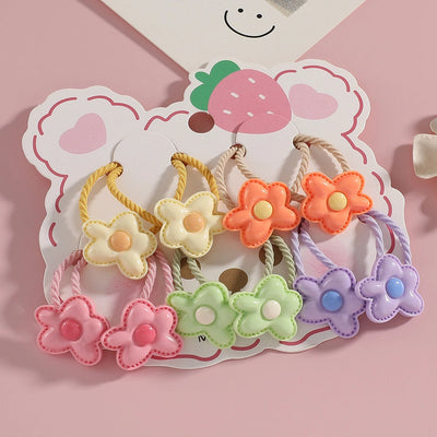 Kid'S Cute Simple Style Flower Resin Hair Tie