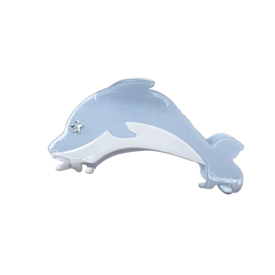 Women's Sweet Dolphin Acetic acid sheets Inlay Rhinestones Hair Claws