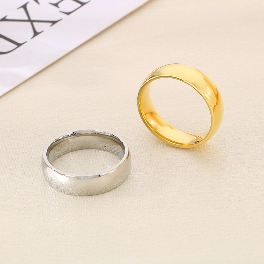 Jewelry Vintage Style Geometric 304 Stainless Steel 18K Gold Plated Rings