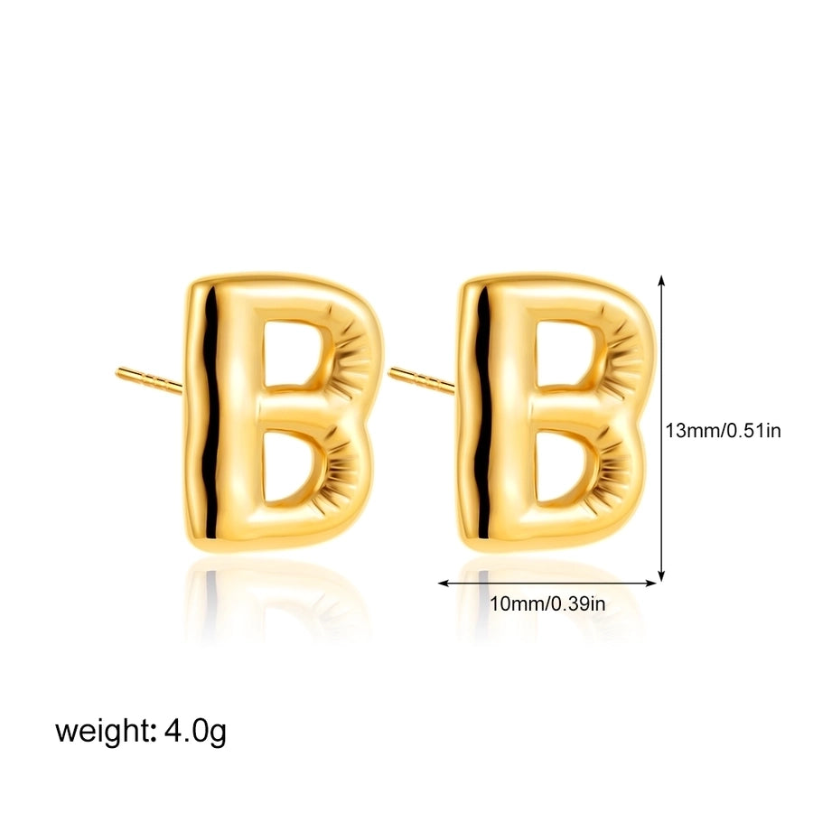 1 Pair Classic Style Letter 304 Stainless Steel Ear Studs