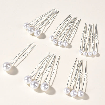 fashion geometric alloy artificial pearls 18 pieces