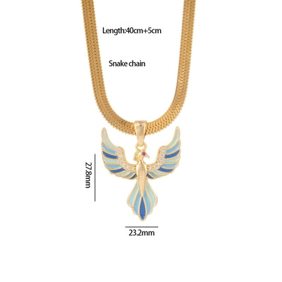 Jewelry Glam Sexy Bird 304 Stainless Steel Copper Necklace