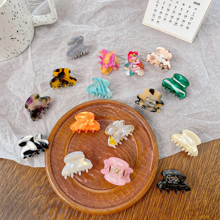 Women's IG Style Marble Acetic acid sheets Hair Claws