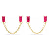 1 Pair Casual Elegant Geometric Copper Zircon 24K Gold Plated Drop Earrings