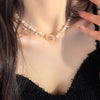 Simple Style Classic Style Round Artificial Crystal Imitation Pearl  Layered Necklaces