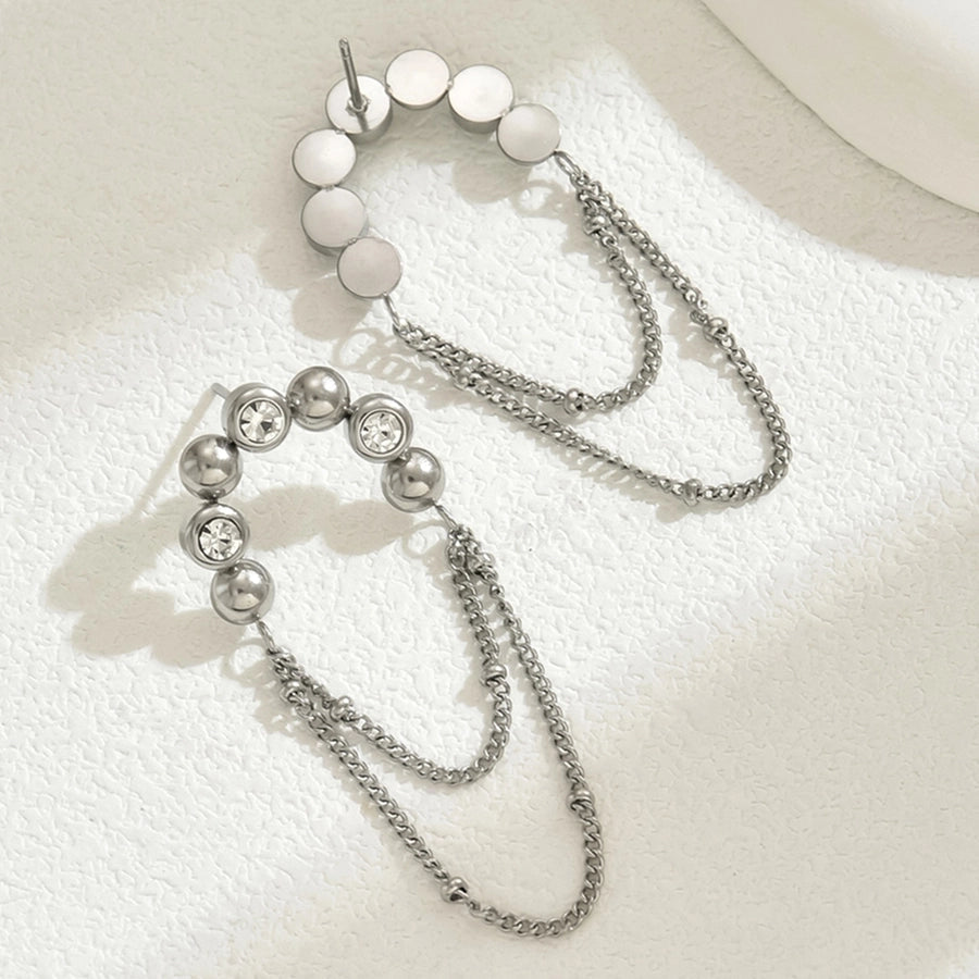 1 Pair Vintage Style French Style Tassel 201 Stainless Steel 18K Gold Plated Drop Earrings