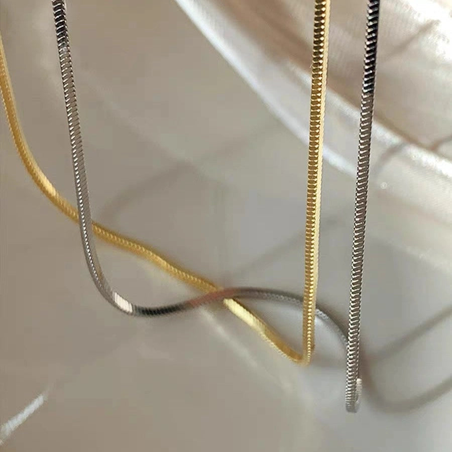 Jewelry Basic Classic Style Geometric Titanium Steel Plating Necklace