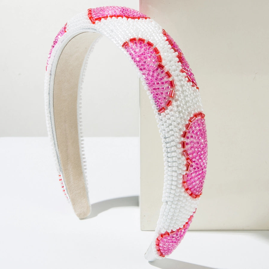 Women's Elegant Vacation Heart Shape Alloy Seed Bead Hair Band