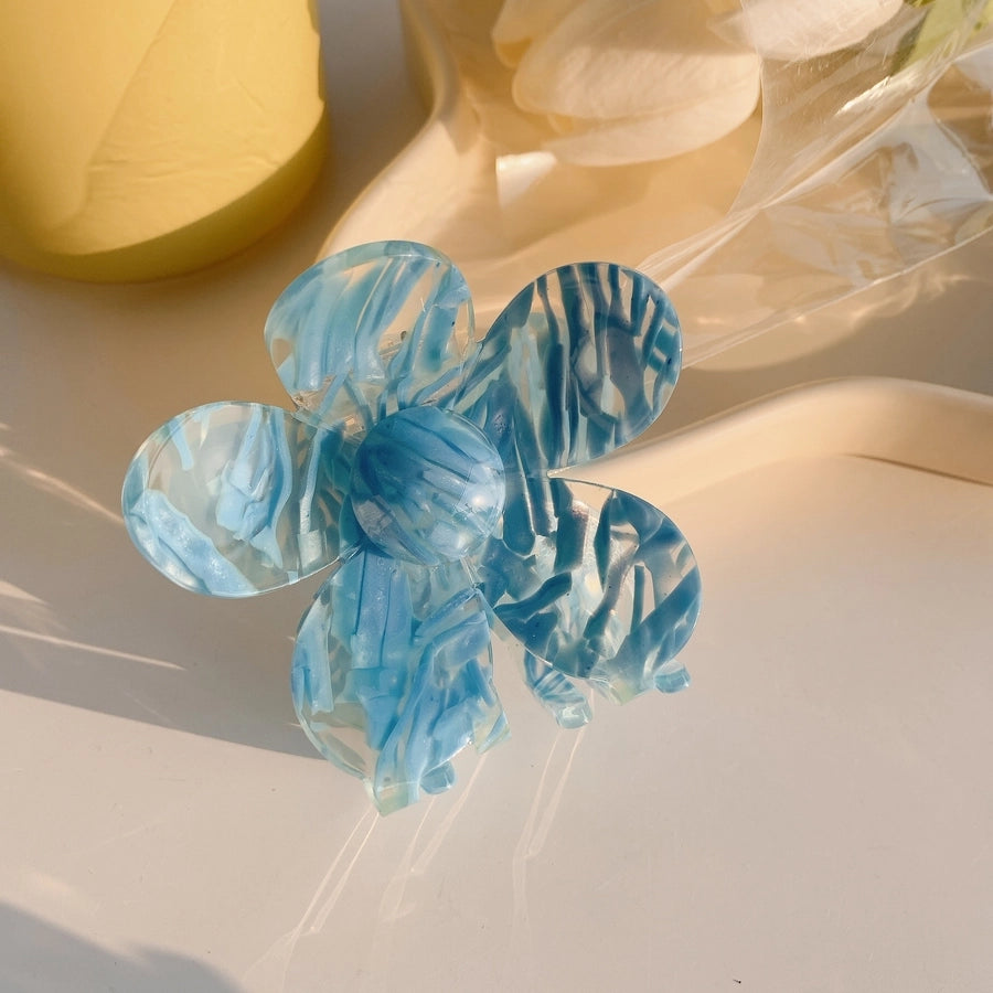 simple style flower acetic acid sheets handmade hair claws 1 piece