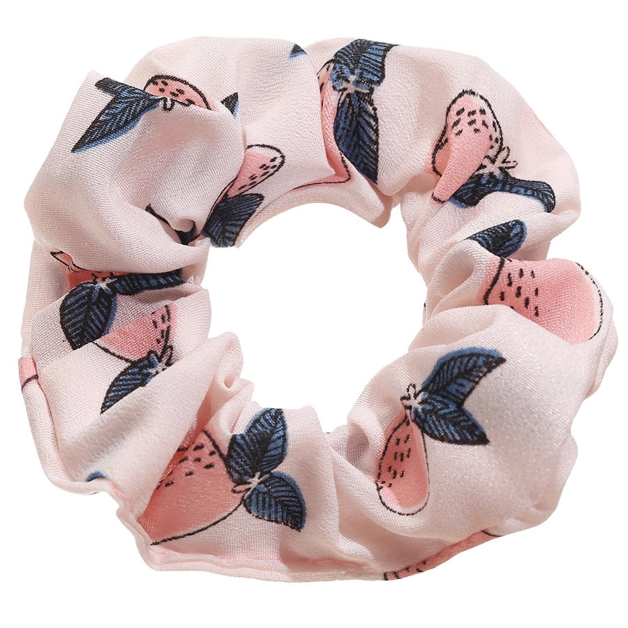 fashion floral fruit printing hair scrunchies