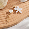 Women's Beach Sweet Starfish Shell Alloy Resin Inlay Pearl Hair Clip