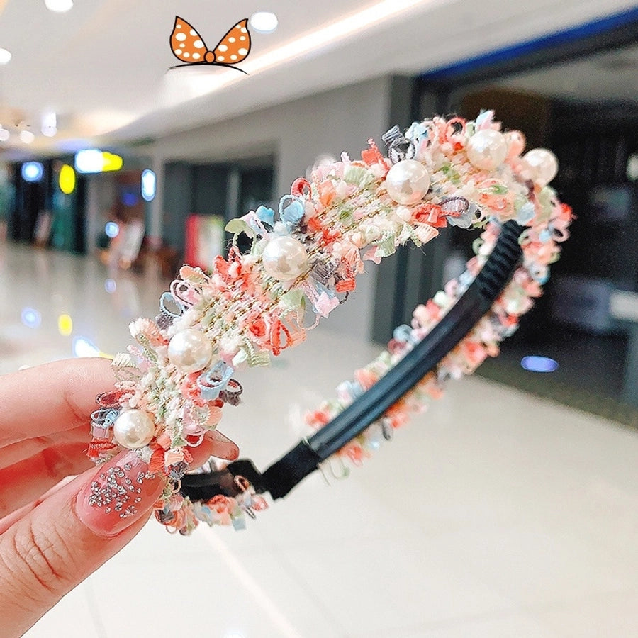 Girl'S Cute Simple Style Flower Cloth Hair Band