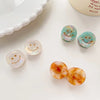 cartoon style Smile face acetic acid sheets printing hair clip