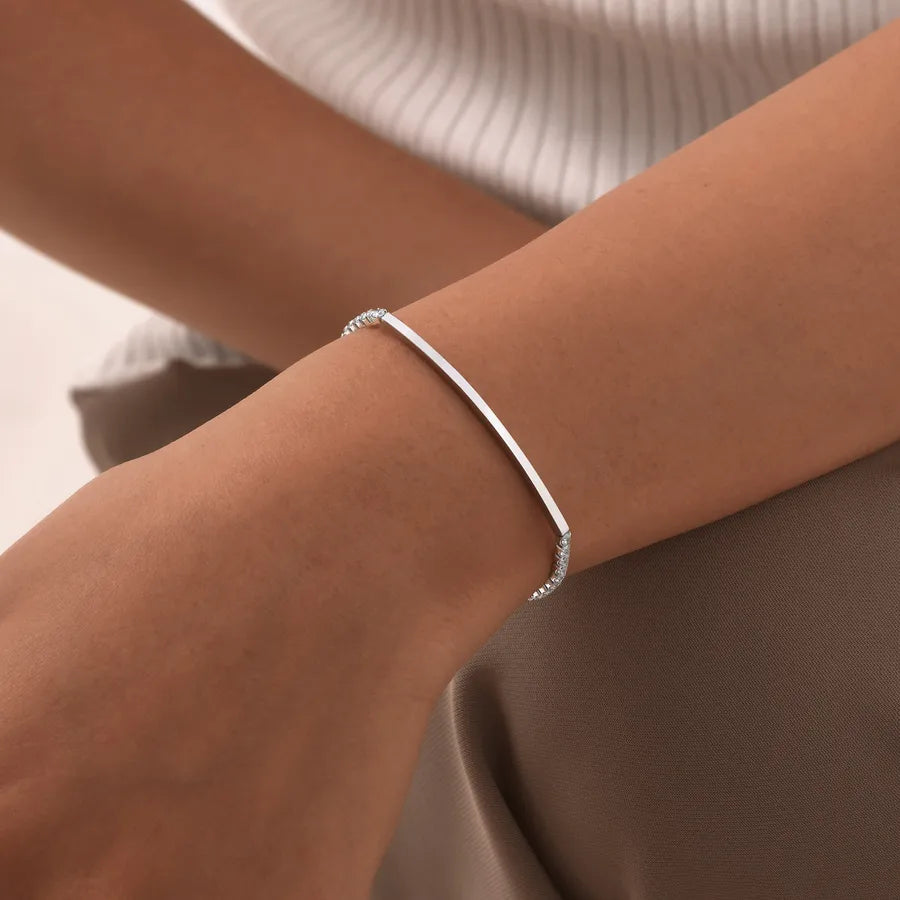 Simple Style Solid Color 201 Stainless Steel Zircon Tennis Chain Bracelets In Bulk