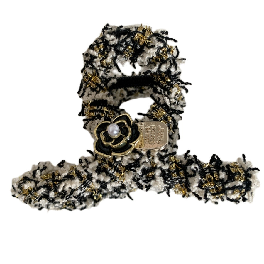 women's princess cute sweet flower plastic cloth inlaid pearls hair claws