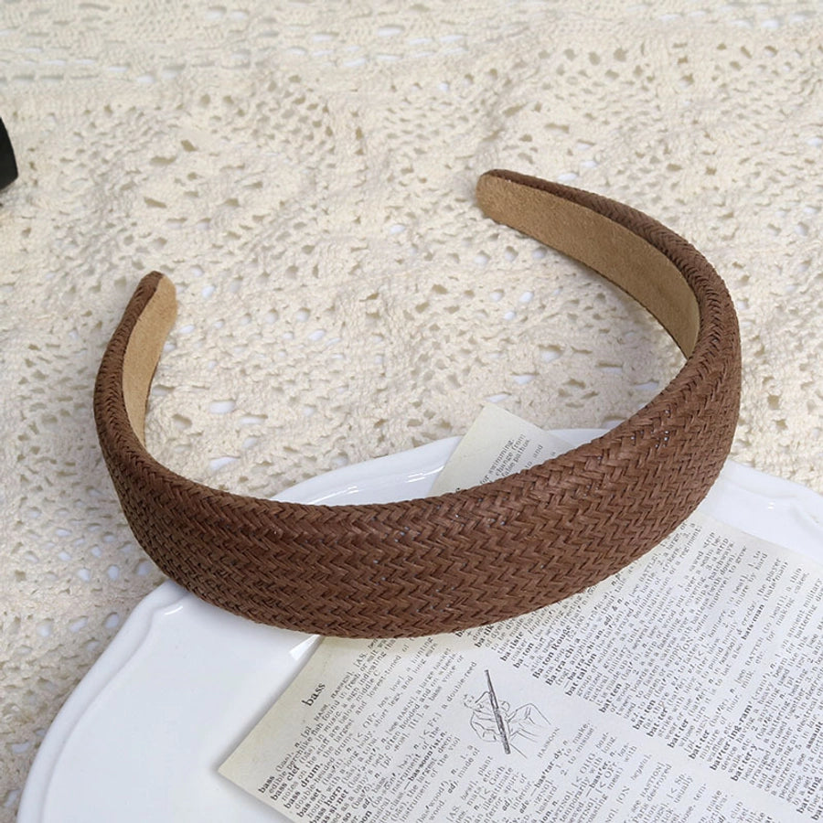 Women's Retro Simple Style Solid Color cotton and linen Hair Band