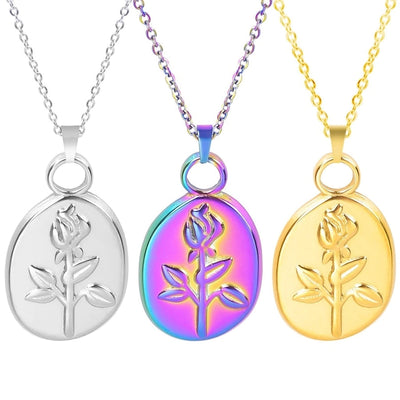 Jewelry Basic Modern Style Classic Style Flower 304 Stainless Steel 18K Gold Plated Plating Pendant Necklace