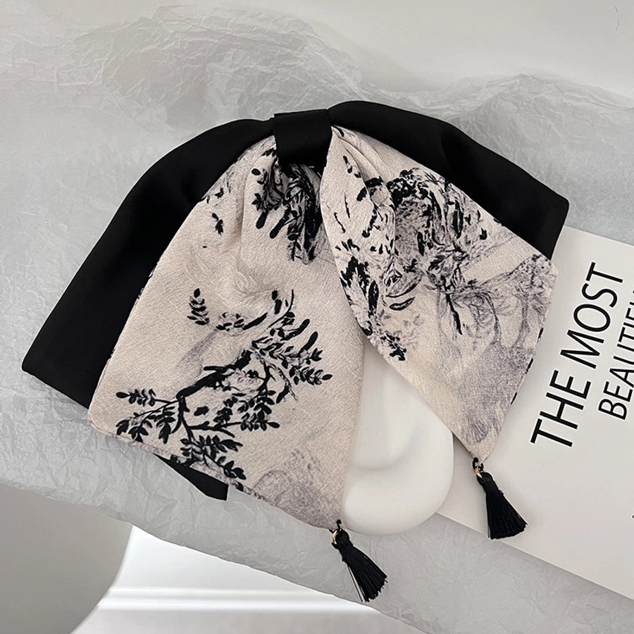 Women's Chinoiserie Color Block Printing Hair Band