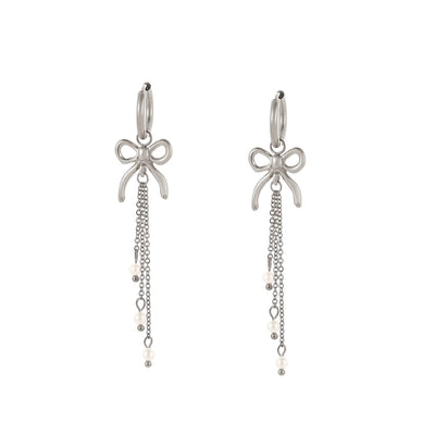 1 Pair Simple Style Bow Knot 304 Stainless Steel 18K Gold Plated Earrings