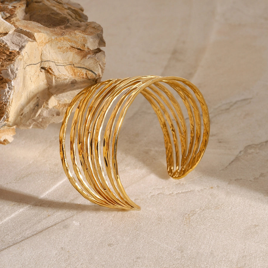 Simple Style Classic Style Geometric 304 Stainless Steel Bangle In Bulk