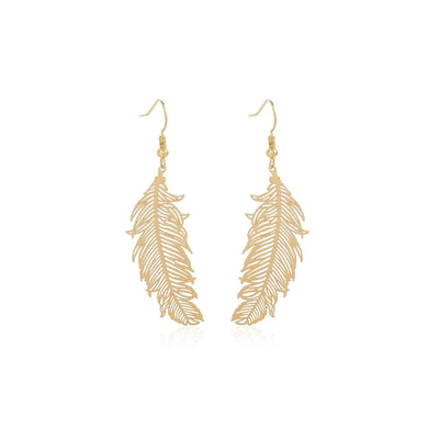 1 Pair Retro Wings Plating Copper Drop Earrings