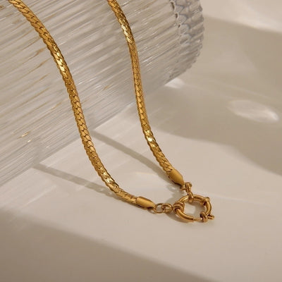 Jewelry Casual Basic Commute Solid Color 304 Stainless Steel 18K Gold Plated Pendant Necklace