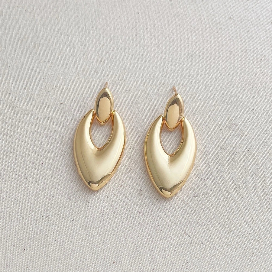1 Pair Streetwear Geometric Alloy Copper 18K Gold Plated Drop Earrings