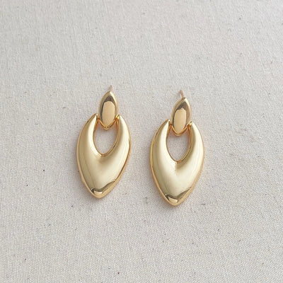 1 Pair Streetwear Geometric Alloy Copper 18K Gold Plated Drop Earrings