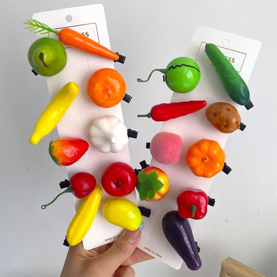 Women's Cute Fruit Vegetable Foam Hair Clip