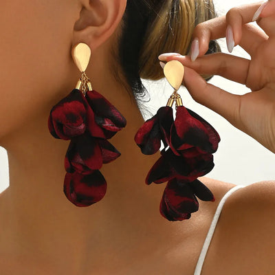 1 Pair Exaggerated Simple Style Leopard Alloy Polyester Drop Earrings