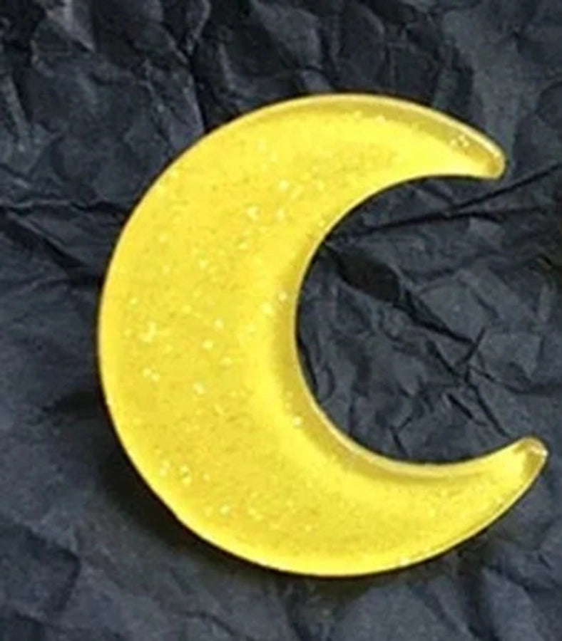 women's sweet moon arylic hair clip
