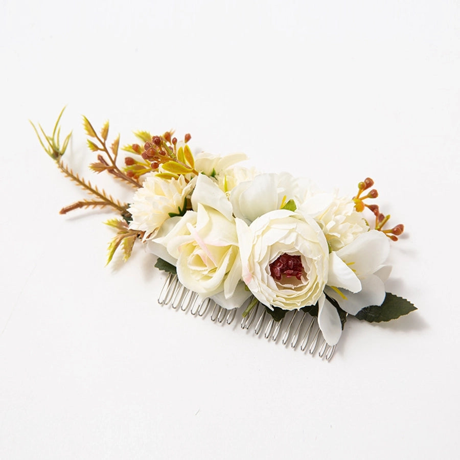 sweet flower cloth handmade insert comb