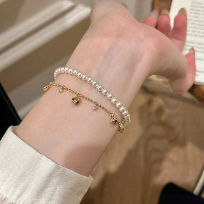 Copper Plating Heart Shape Jewelry Set