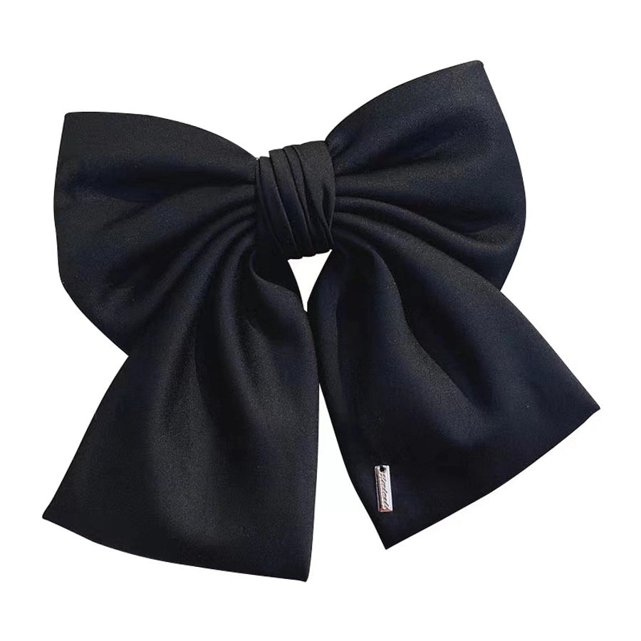 fashion bow knot cloth inlay artificial gemstones hair clip 1 piece