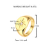 Jewelry Casual Vintage Style Classic Style Hexagram Round Copper Zircon K Gold Plated Rings
