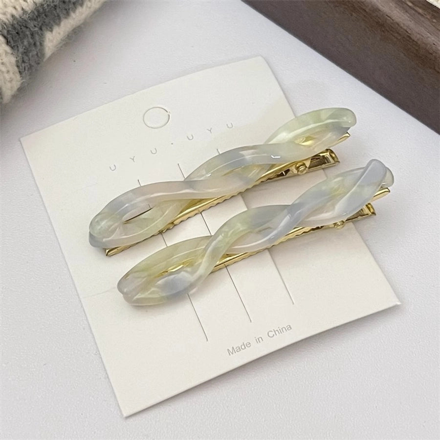 women's simple style twist acetic acid sheets hair clip
