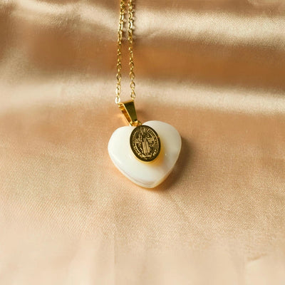 Jewelry Retro Religion Human Virgin Mary 304 Stainless Steel Diamond Plating Pendant Necklace