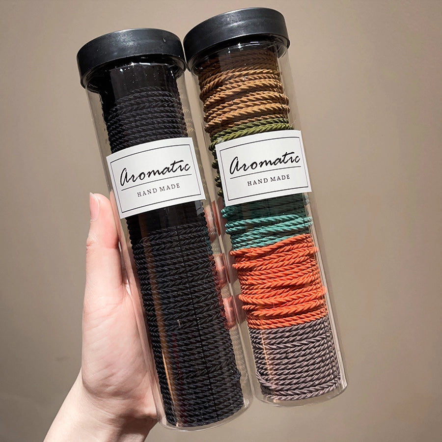 Canned rubber band women's tie head high elastic durable hair rope tie head  new rubber band high ponytail hair rope hair ring