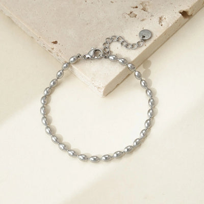 Simple Style Oval 304 Stainless Steel 14K Gold Plated Bracelets In Bulk