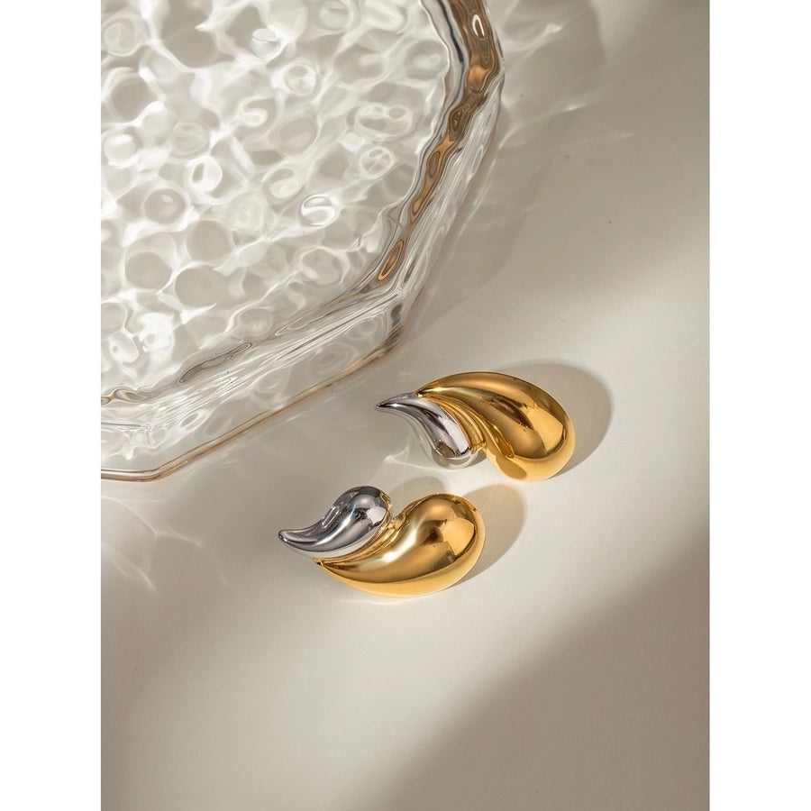 1 Pair Simple Style Classic Style Water Droplets 304 Stainless Steel Ear Studs