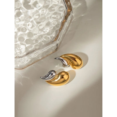 1 Pair Simple Style Classic Style Water Droplets 304 Stainless Steel Ear Studs