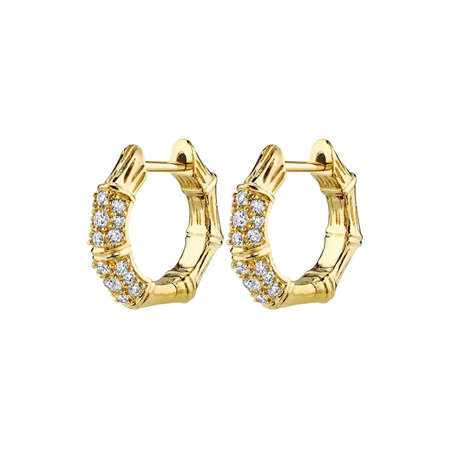 1 Pair Casual Simple Style Geometric Inlay Copper Zircon 24K Gold Plated Earrings